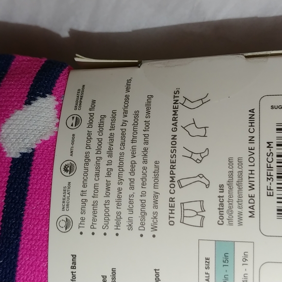 Extreme Fit Unisex Nurse Inspired Knee High Compression Socks - NWOT - Picture 5 of 6